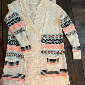 Love on a Hanger Cream‎ and Pink Patterned Cardigan